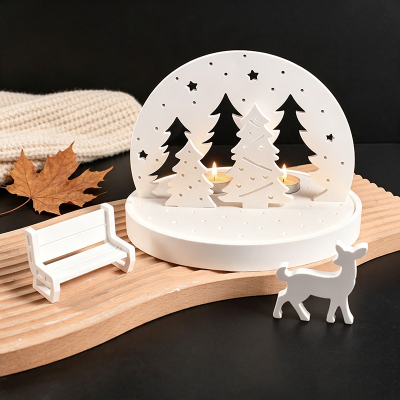 Candle Making Accessories - Christmas Elk Tealight Candle Holder Silicone