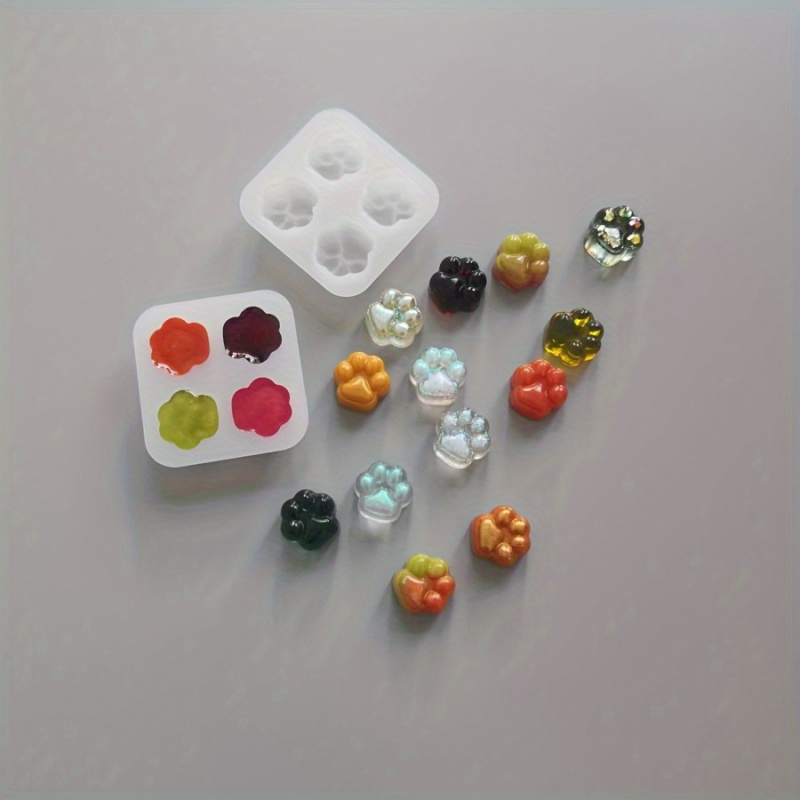 Candle Making Ideas - 1Cat Paw Pattern Silicone Mold Set-4A