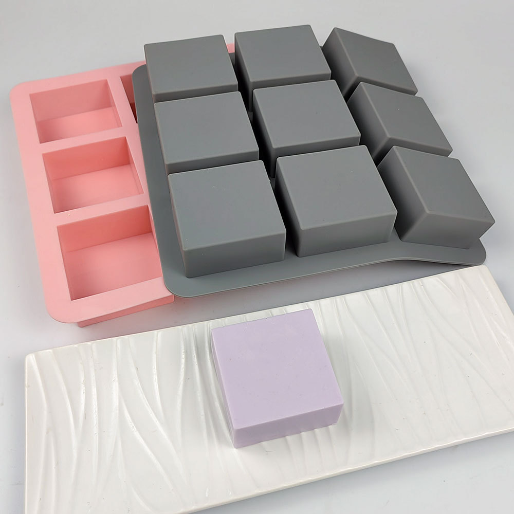 Candle Making Process - 9 Hole Square Silicone Soap Mold
