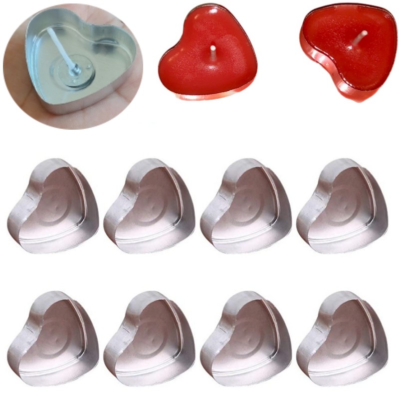 100 Sets Heart shaped Empty Al - Candle Making Reno 评论和价格