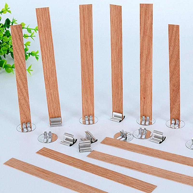 40Pcs Wooden Candle Wick Set w - Wood Wick Crackle 评论和价格