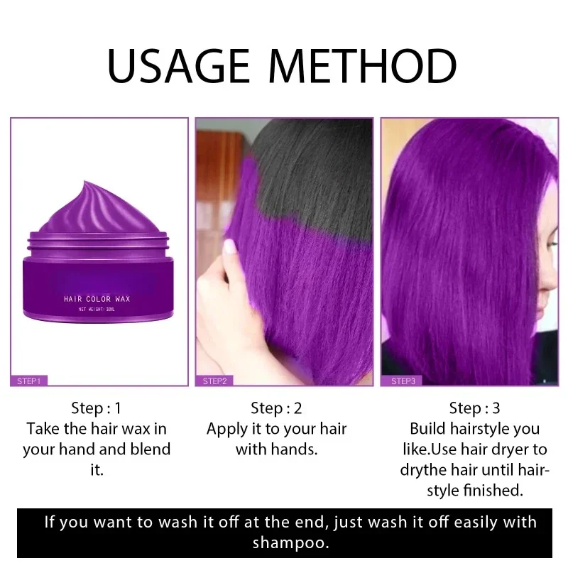 Temporary Dye Hair Wax Gray Ha - Candle Dye Chip 评论和价格
