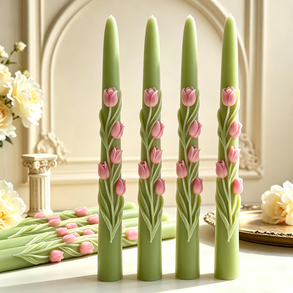 Long Pole Flower Taper Candle  - Candle Making Reno 评论和价格