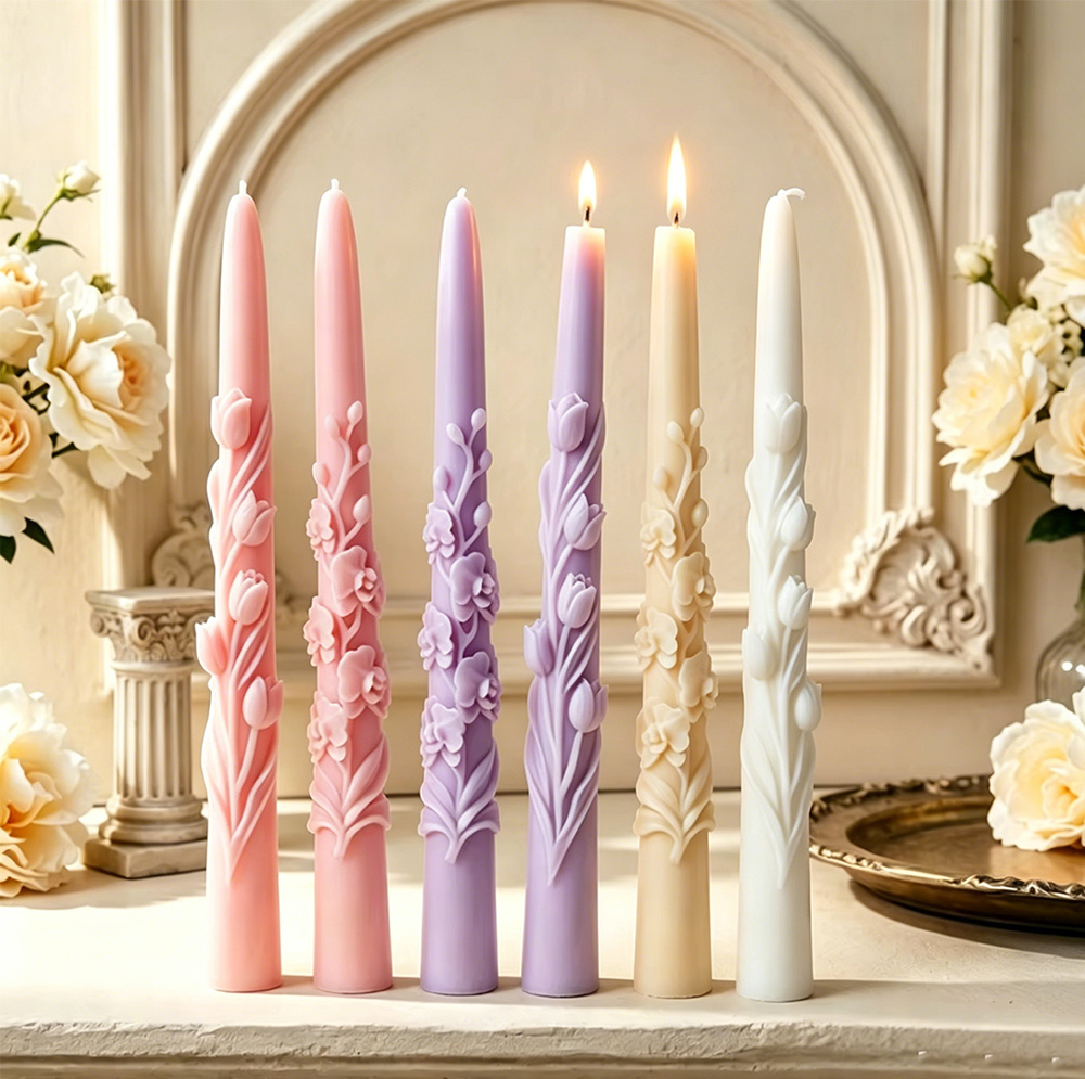 Long Pole Flower Taper Candle  - Candle Making Reno 评论和价格