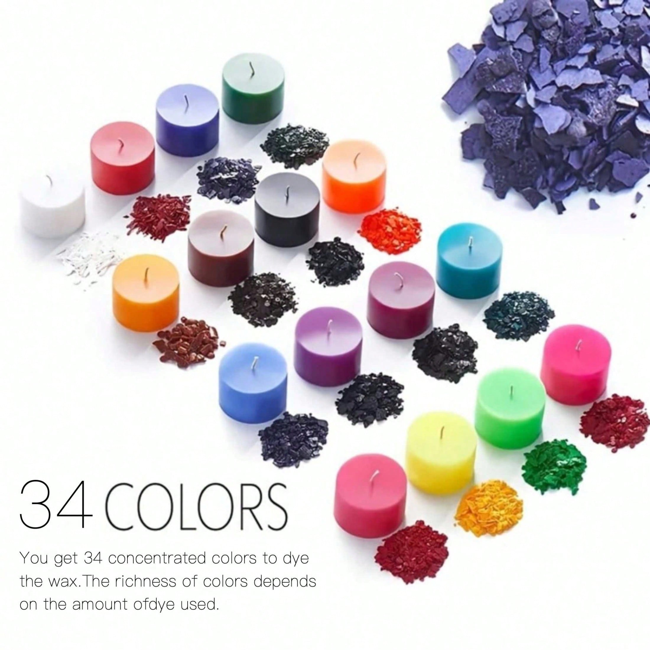 34-Color/16-Color/12-Color/6-C - Candle Dye Chip 评论和价格