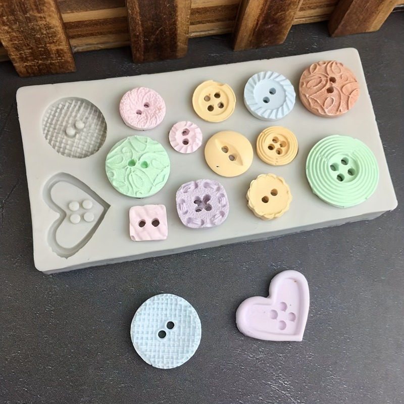 Buttons Shape Silicone Mold Si - Candle Making Accessories 评论和价格