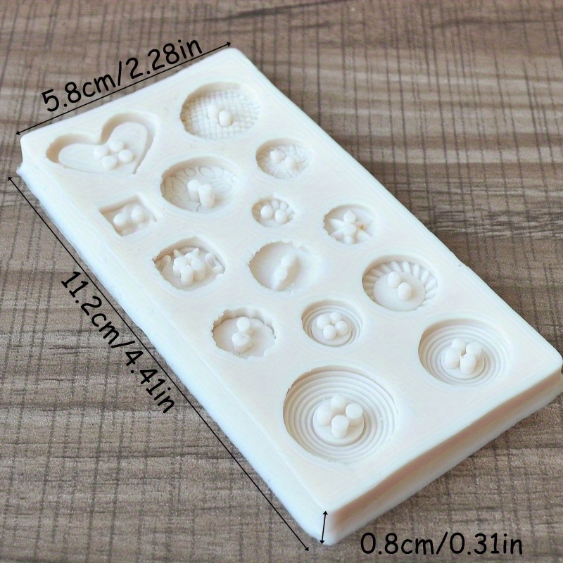 Buttons Shape Silicone Mold Si - Candle Making Accessories 评论和价格