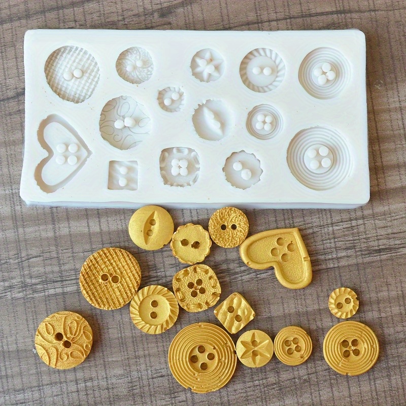 Buttons Shape Silicone Mold Si - Candle Making Accessories 评论和价格