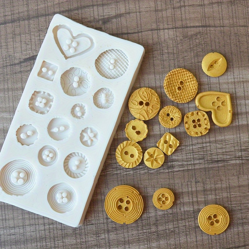Buttons Shape Silicone Mold Si - Candle Making Accessories 评论和价格
