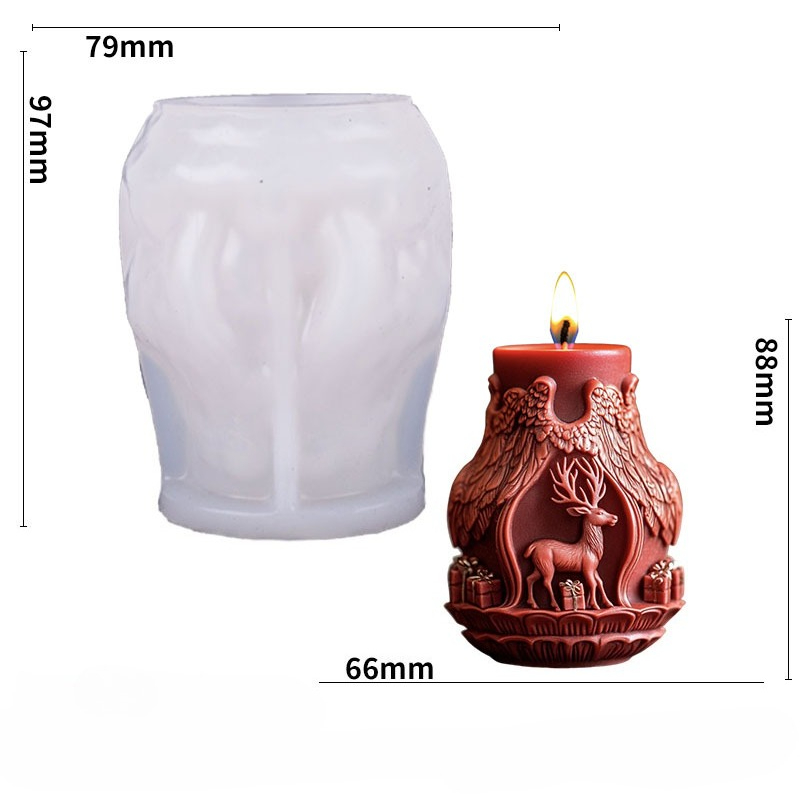 Santa Claus and Elk Candle Mak - Candle Making Accessories 评论和价格