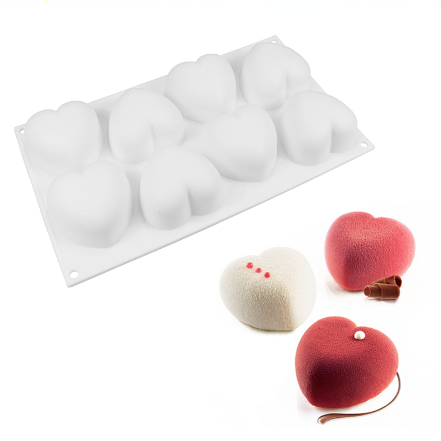 Love Heart Silicone Soap Mold  - Candle Making Accessories 评论和价格