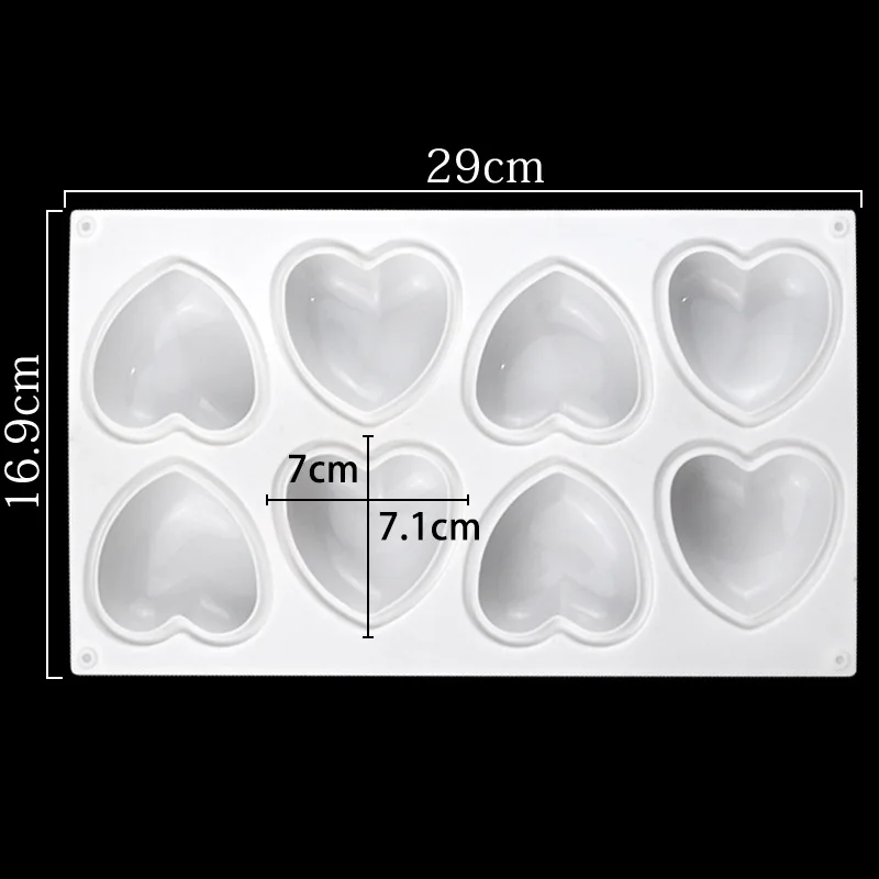 Love Heart Silicone Soap Mold  - Candle Making Accessories 评论和价格