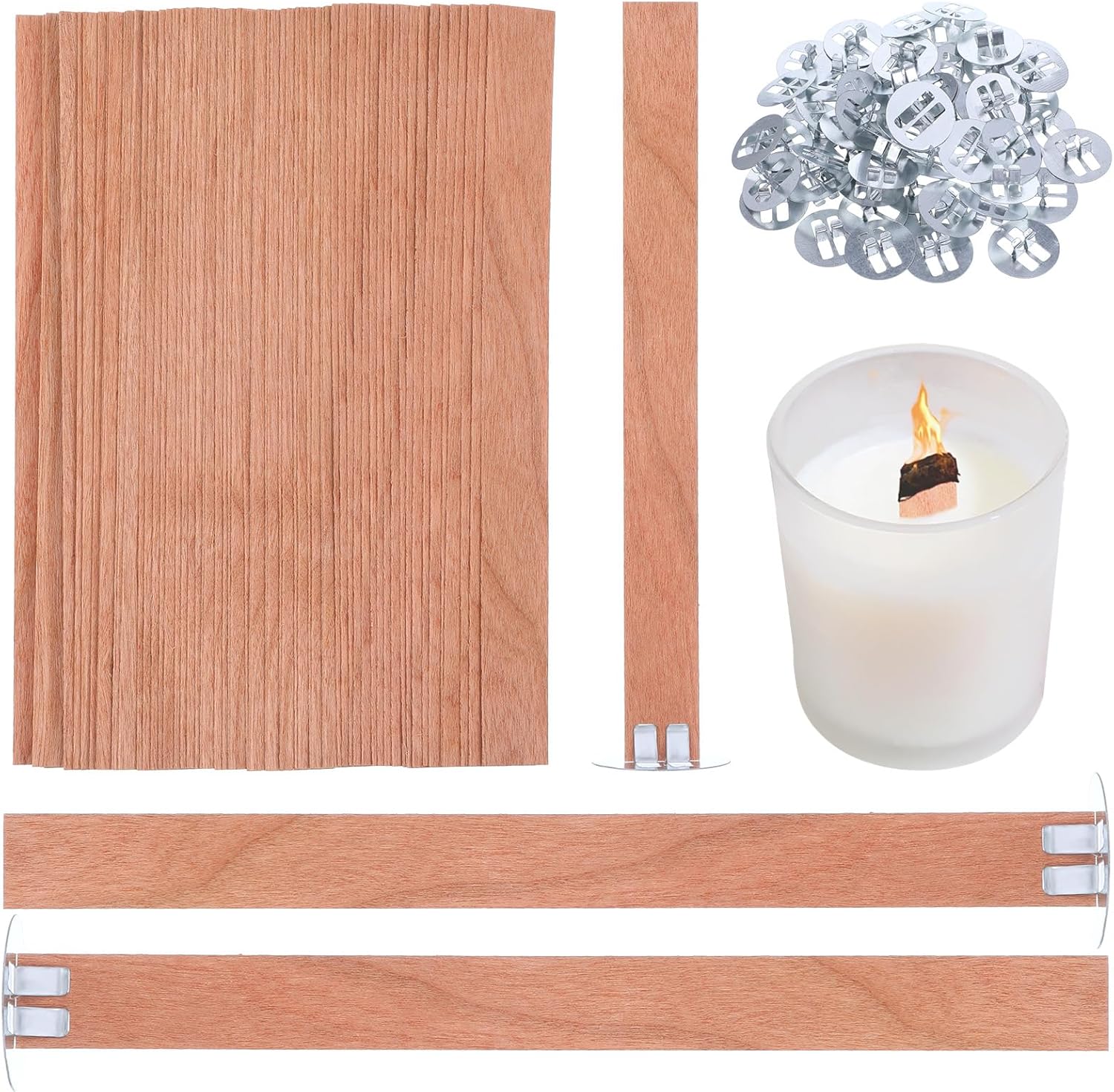 60Pcs Wood Wicks for Candles M - Candle Making Reno 评论和价格