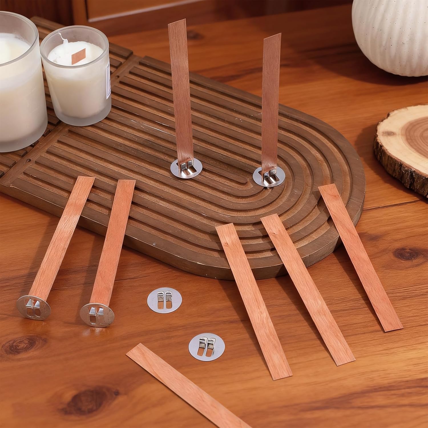 60Pcs Wood Wicks for Candles M - Candle Making Reno 评论和价格