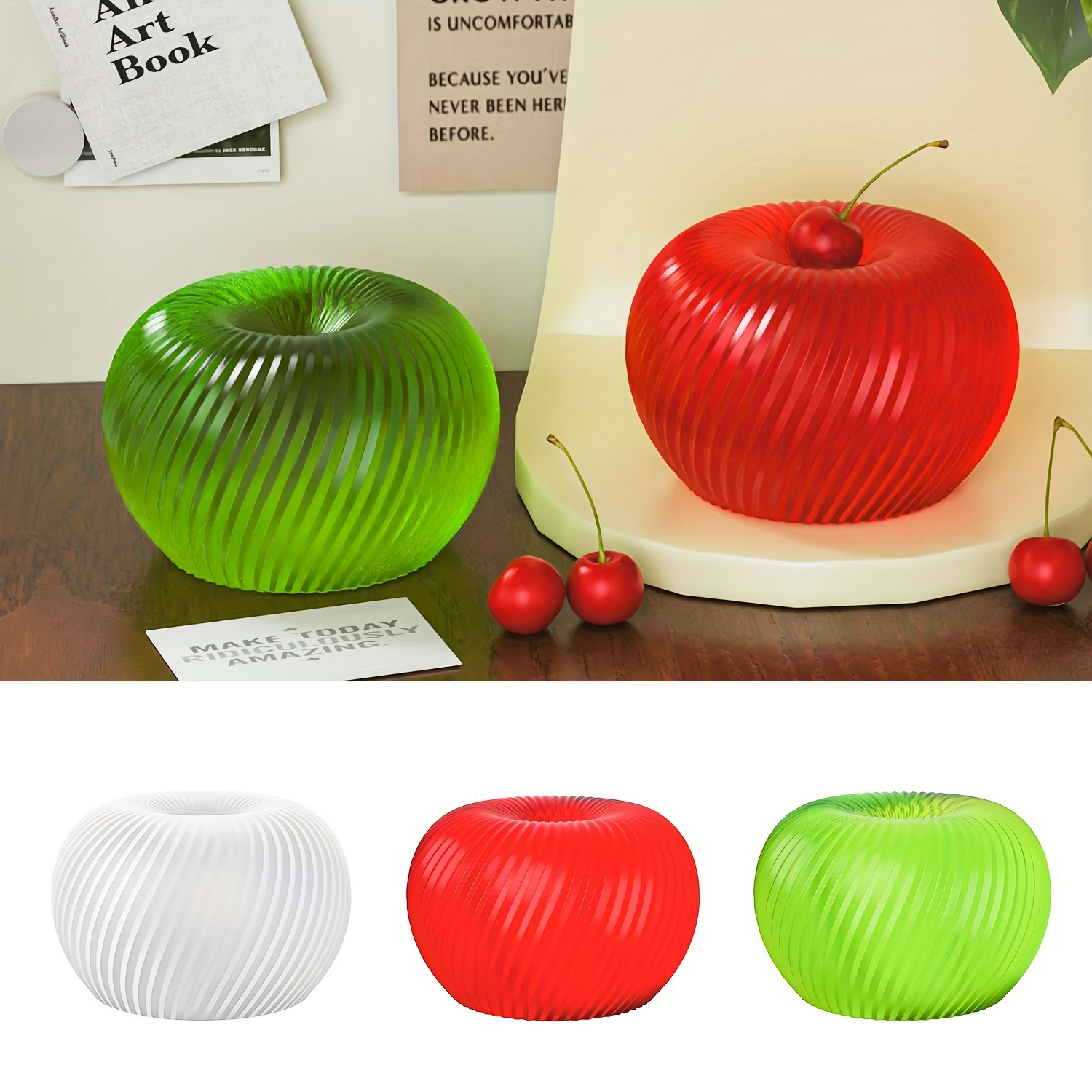 A trendy red apple silicone mo - Candle Making Ideas 评论和价格
