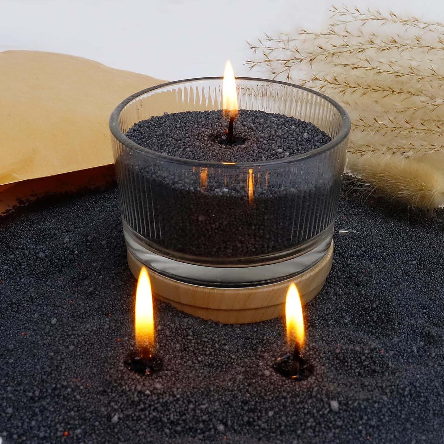 Black Candle Sand with Wick, 2 - Candle Making Reno 评论和价格