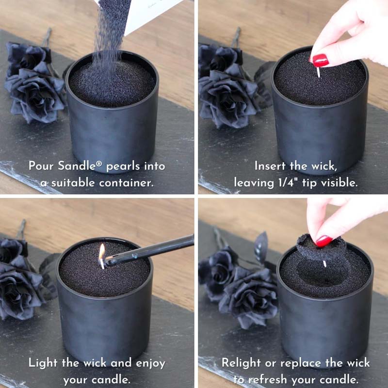 Black Candle Sand with Wick, 2 - Candle Making Reno 评论和价格