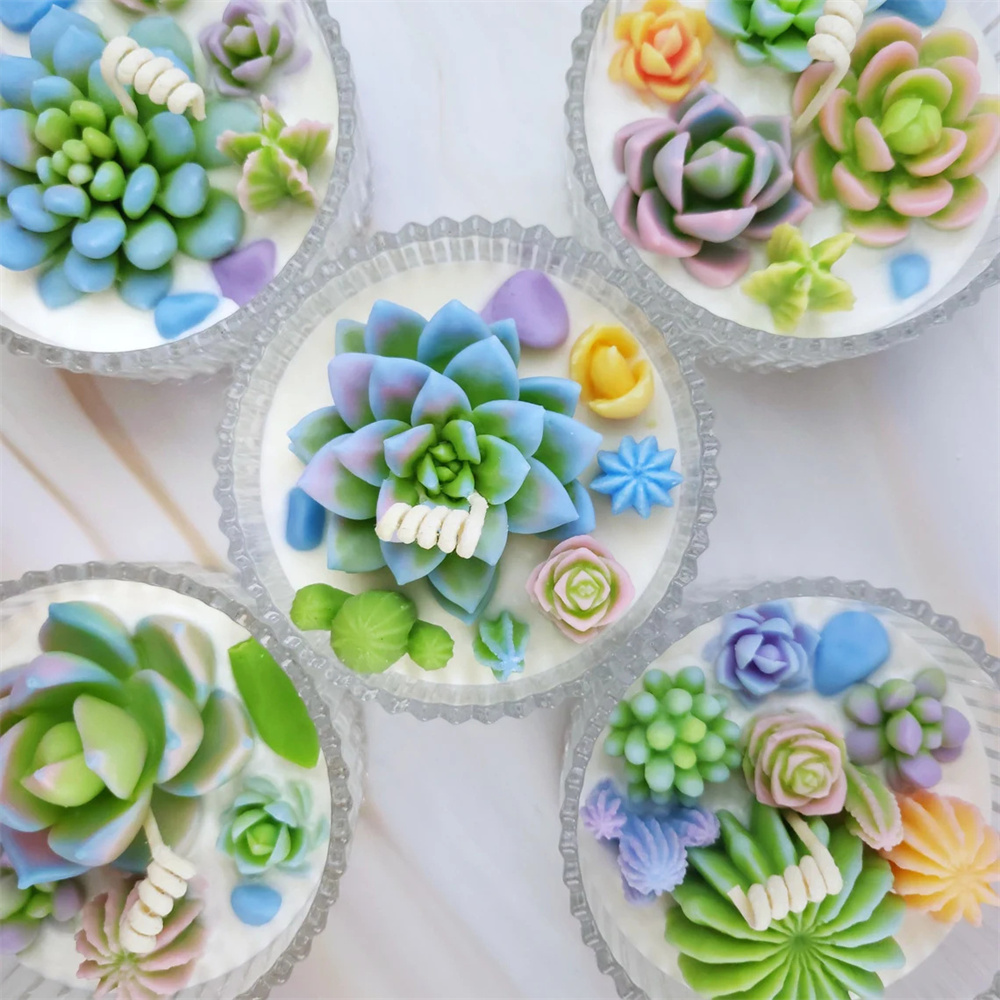 6pcs Succulent Silicone Candle - Candle Making Reno 评论和价格