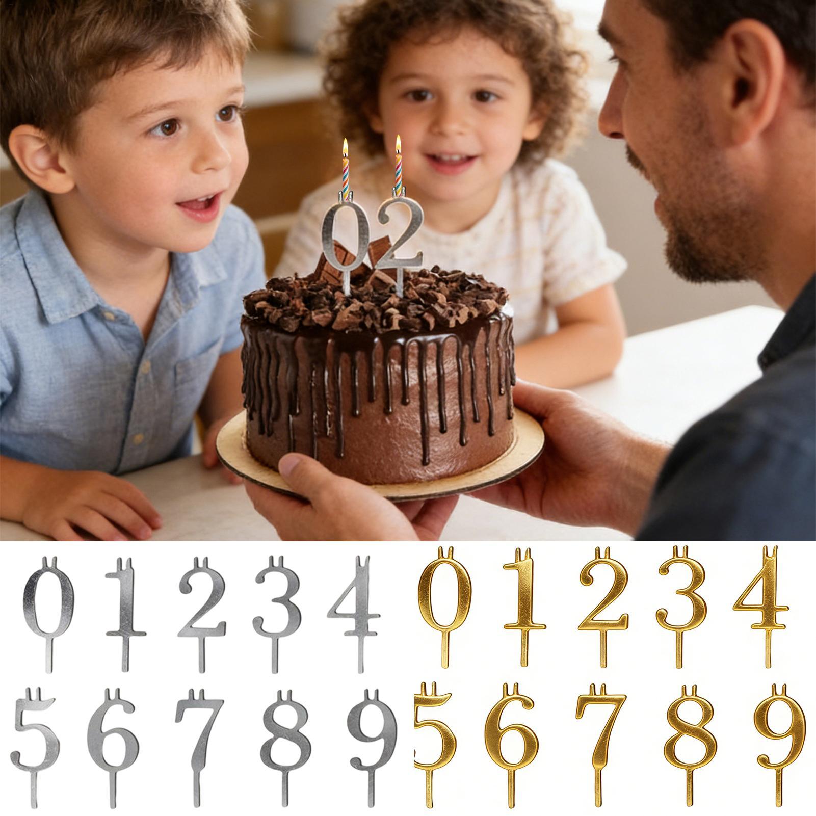 10pcs 0-9 Number Cake Toppers  - Candle Making Accessories 评论和价格