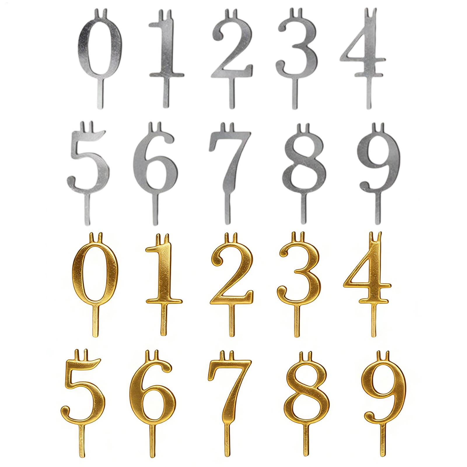 10pcs 0-9 Number Cake Toppers  - Candle Making Accessories 评论和价格